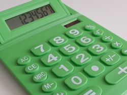Green calculator which runs on solar power