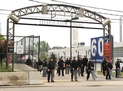 TORONTO-JUNE 27: Toronto Film Studios are used as detention centre for more then 500 protesters arrested by police at G20 protests on June 27, 2010 in Toronto.