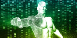 Genetic Engineering Science Research and Development Concept 3D Illustration Render