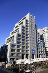 Shibuya, Tokyo, Japan: December 17, 2016: United Nations University: The United Nations University established in 1973, is the academic and research arm of the United Nations.