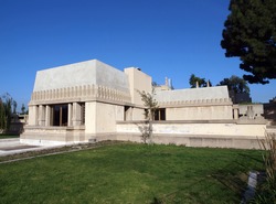 LOS ANGELES - FEBRUARY 25: Frank Lloyd Wright's landmark Hollyhock House, owned by City of LA, survives despite budget shortfalls on Febuary 25, 2010 in Los Angeles, California.