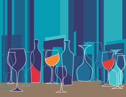 retro styled invitation to cocktail party