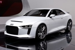 PARIS, FRANCE - SEPTEMBER 30: Paris Motor Show on September 30, 2010, showing Audi quattro concept, front view