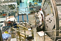 ORLANDO, USA - JULY 25: assembly of the ISS Space modules in the Kennedy Space Center on July 25, 2010 in Orlando, USA.