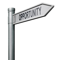 opportunity chance to follow the road towards success button icon