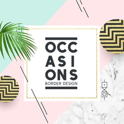 Pastel coloured fashion frame with copy space for your sign or wording.Vector illustration