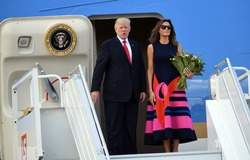 6 JULY, 2016 - WARSAW, POLAND. President Trump's departure from Warsaw Chopin Airport