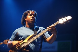 ISTANBUL - JULY 8: Jazz musician Victor Wooten played at the Cemil Topuzlu Open Air Theater, July 8, 2009, in Istanbul, Turkey