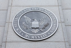 WASHINGTON, DC - NOVEMBER 26: Emblem at the U.S. Securities and Exchange Commission in Washington, DC on November 26, 2016.