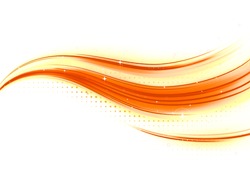 Vector illustration of abstract background made of color splashes and orange curved lines