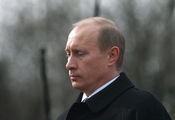 PRAGUE - MARCH 3: Russian Prime Minister Vladimir Putin during his official visit in Prague, Czech Republic, on March 3, 2010.