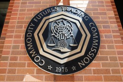 WASHINGTON, DC - AUGUST 20: Emblem at the U.S. Commodity Futures Trading Commission in Washington, DC on August 20, 2017.