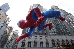 NEW YORK CITY, NY - NOVEMBER 24: Spider-man in the Macy's 85th Annual Thanksgiving Day Parade on November 24, 2011 in New York City, New York.