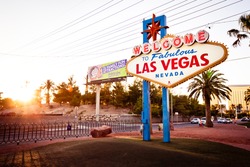 LAS VEGAS - JULY 13: The Welcome to Fabulous Las Vegas sign on Las Vegas Strip on July 13, 2011. Landmark funded in May 1959 and erected soon after by Western Neon.