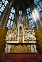 The interior of a catholic church in The Netherlands