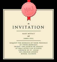 Elegant Invitation to the wedding or announcements