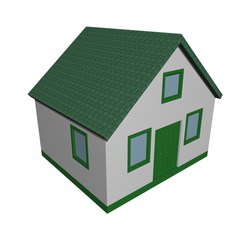 Illustration of a 3D green house
