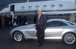 TV chat show host JAY LENO at charity event at Santa Monica Airport for The Robb Report's Best of the Best: Los Angeles. August 28, 2004