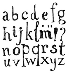 Vector alphabet. Hand drawn letters. The letters are drawn with a ballpoint pen