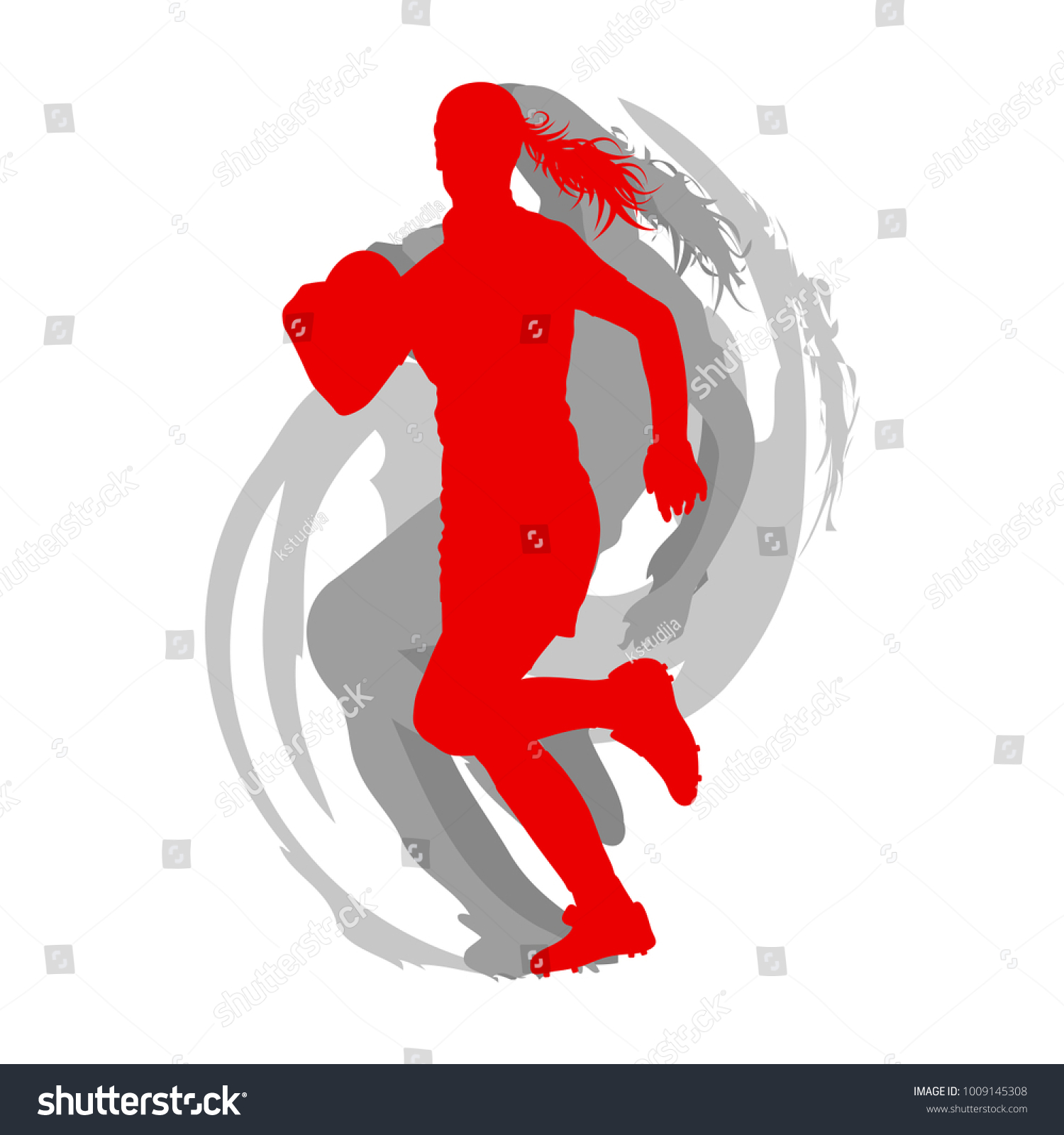 Sexy Football Girl Stock Vectors Images Vector Art Shutterstock