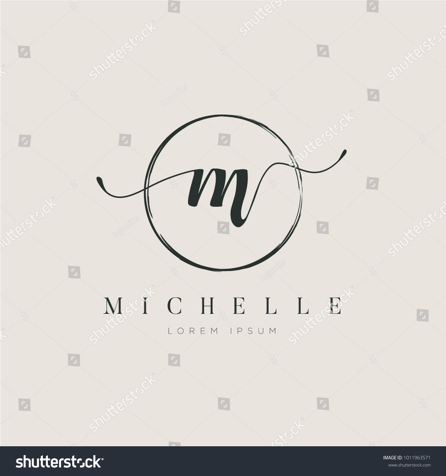 Simple Elegant Initial Letter Type M Stock Vector Royalty Free