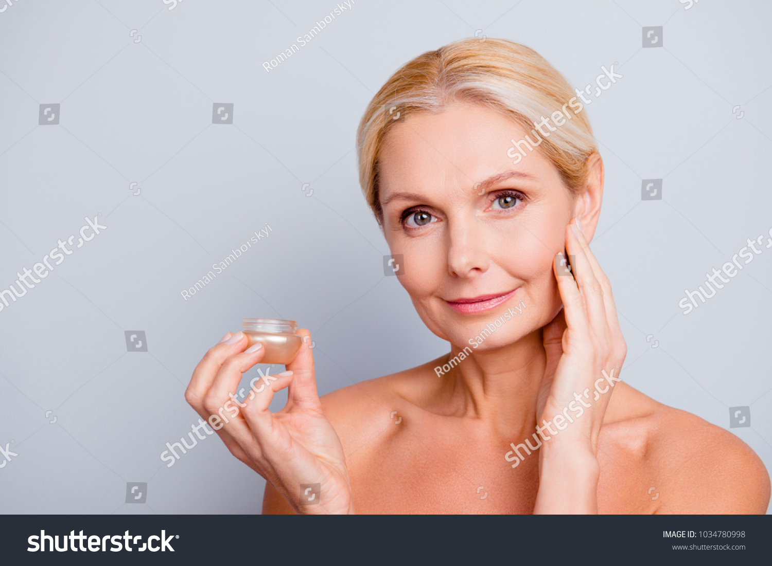 Portrait Pretty Charming Attractive Pure Nude Stock Photo 1034780998