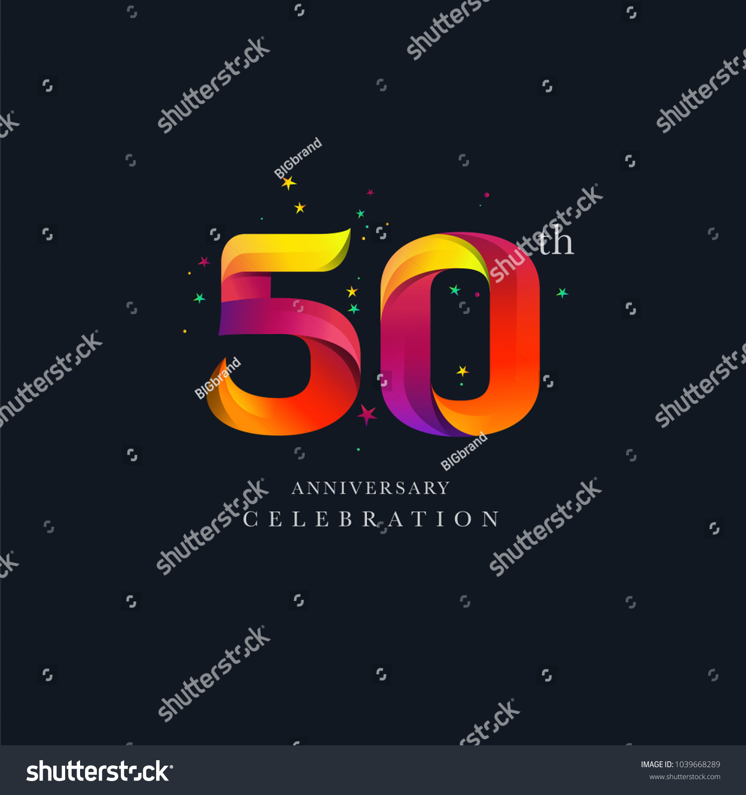 50th Anniversary Logo Design Number 50 Stock Vector Royalty Free