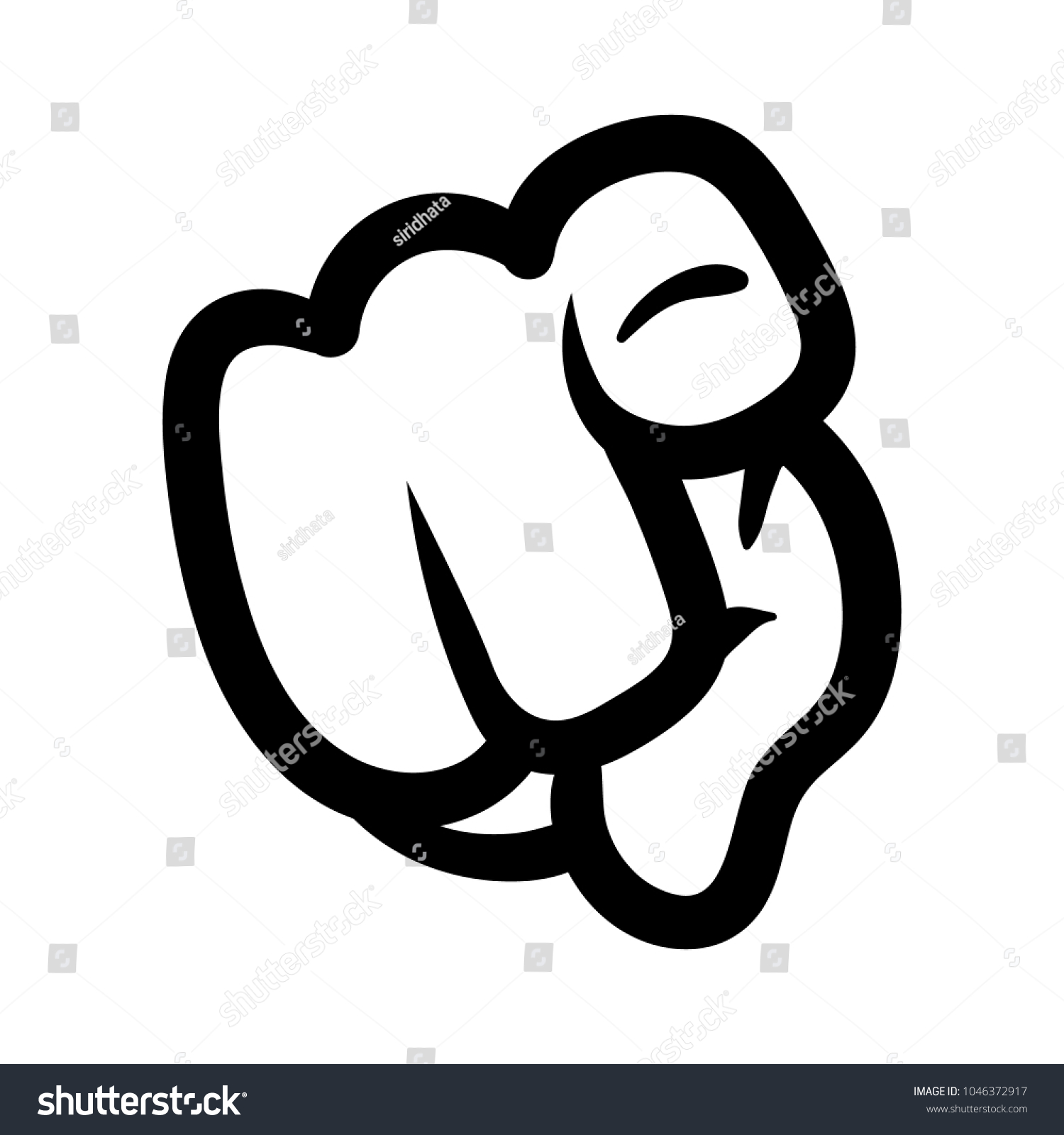 Cartoon Pointing Finger Stock Vector Royalty Free