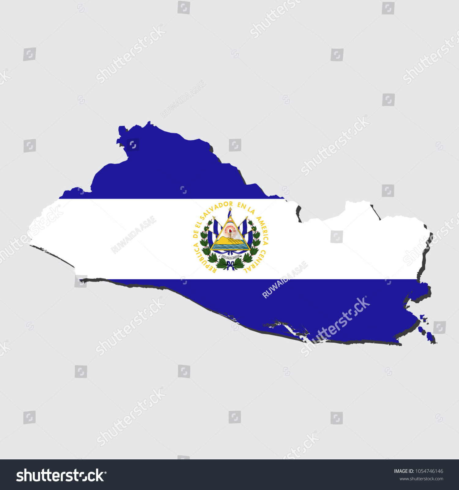 El Salvador Map Flag Stock Vector Royalty Free Shutterstock