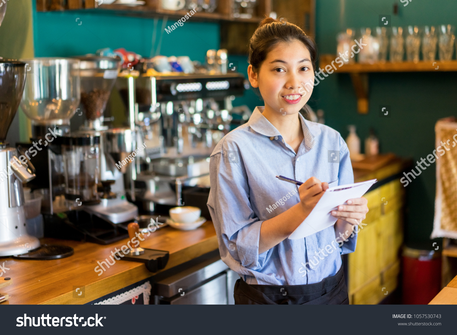 Asian waitress