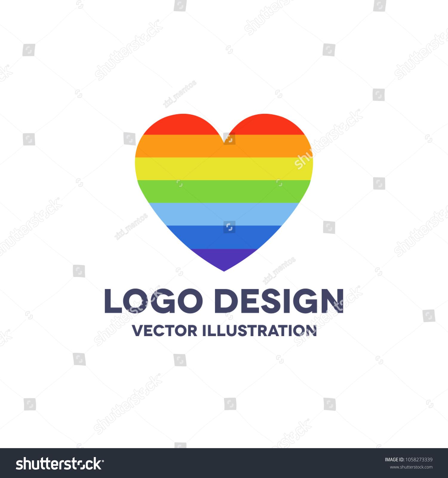 Rainbow Heart Lgbt Community Symbol Vector Stock Vector Royalty Free