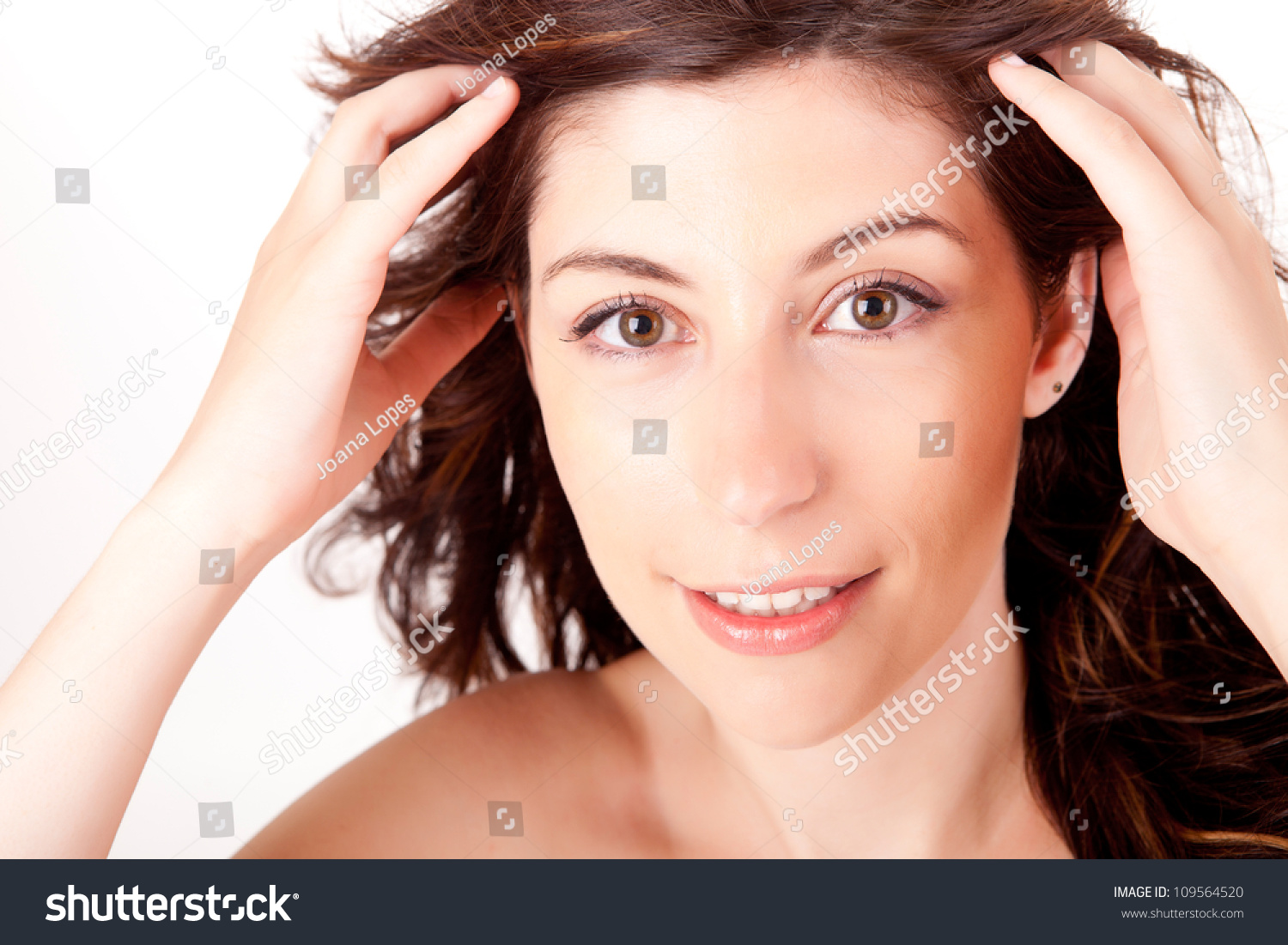 Beautiful Naked Woman Over White Background Stock Photo Shutterstock