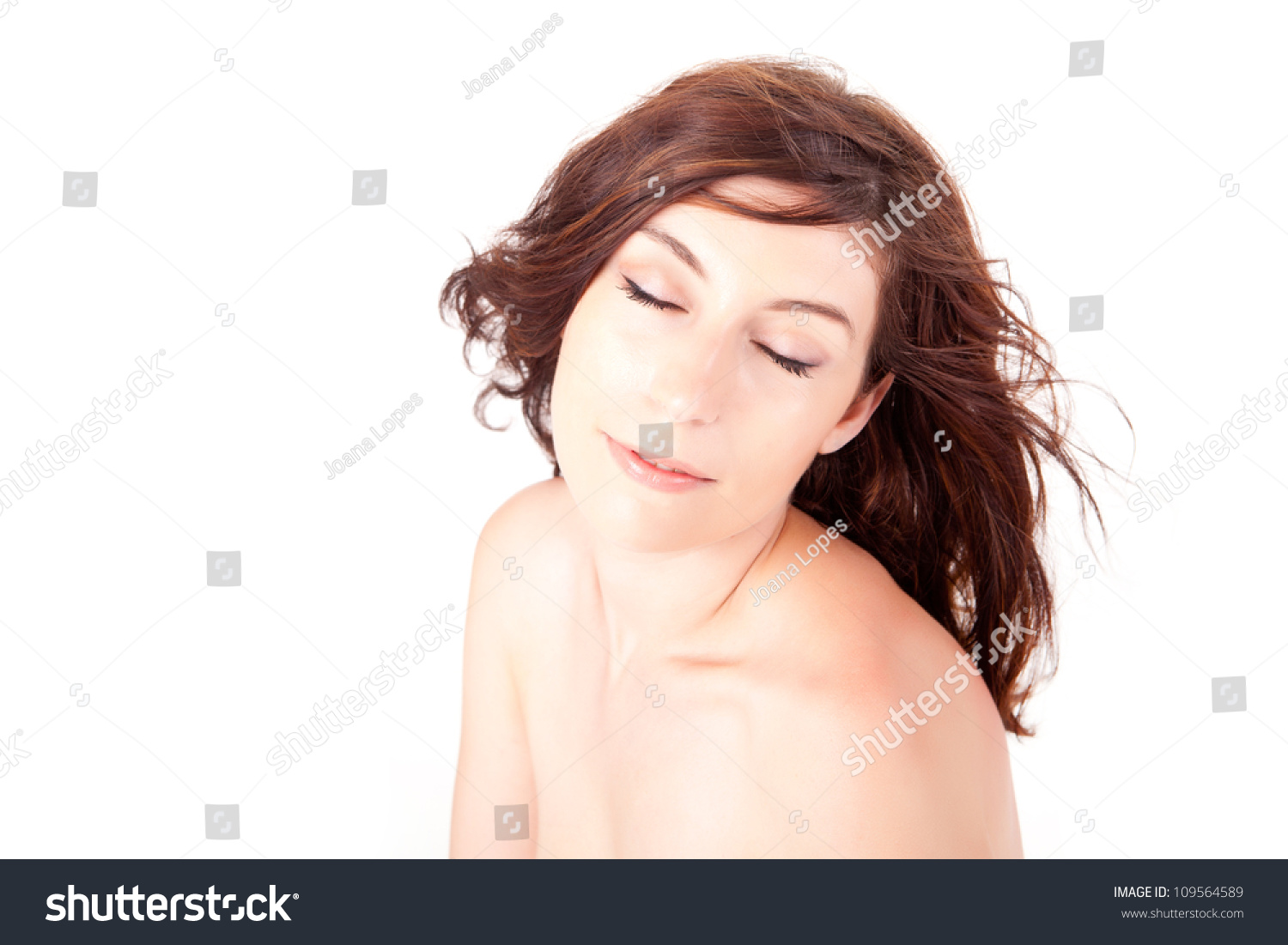 Beautiful Naked Woman Over White Background Stock Photo Shutterstock