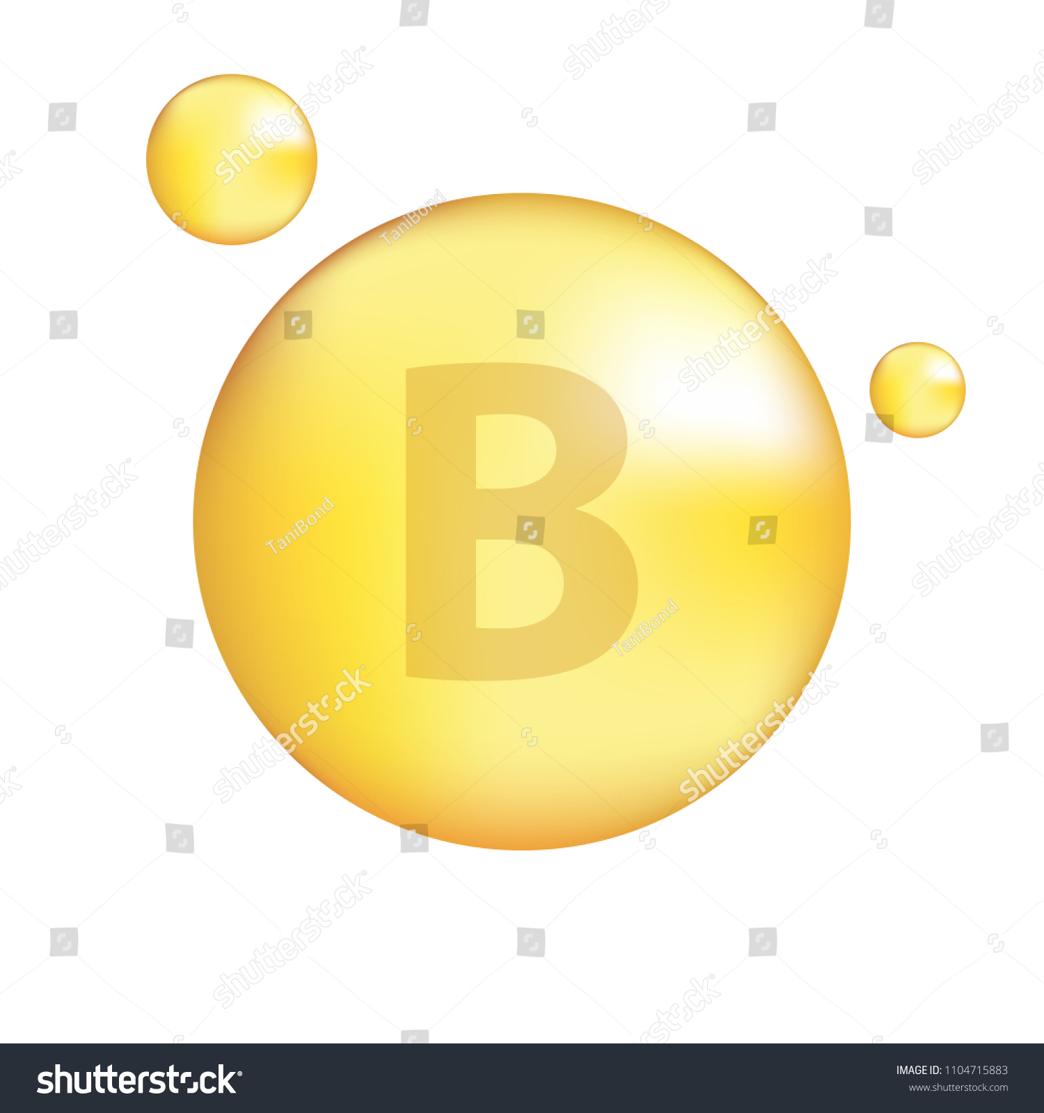 Vitamin B Gold Icon Stock Vector Royalty Free Shutterstock