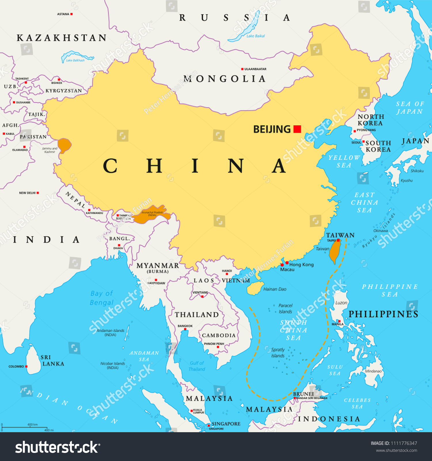 Peoples Republic China Prc Political Map