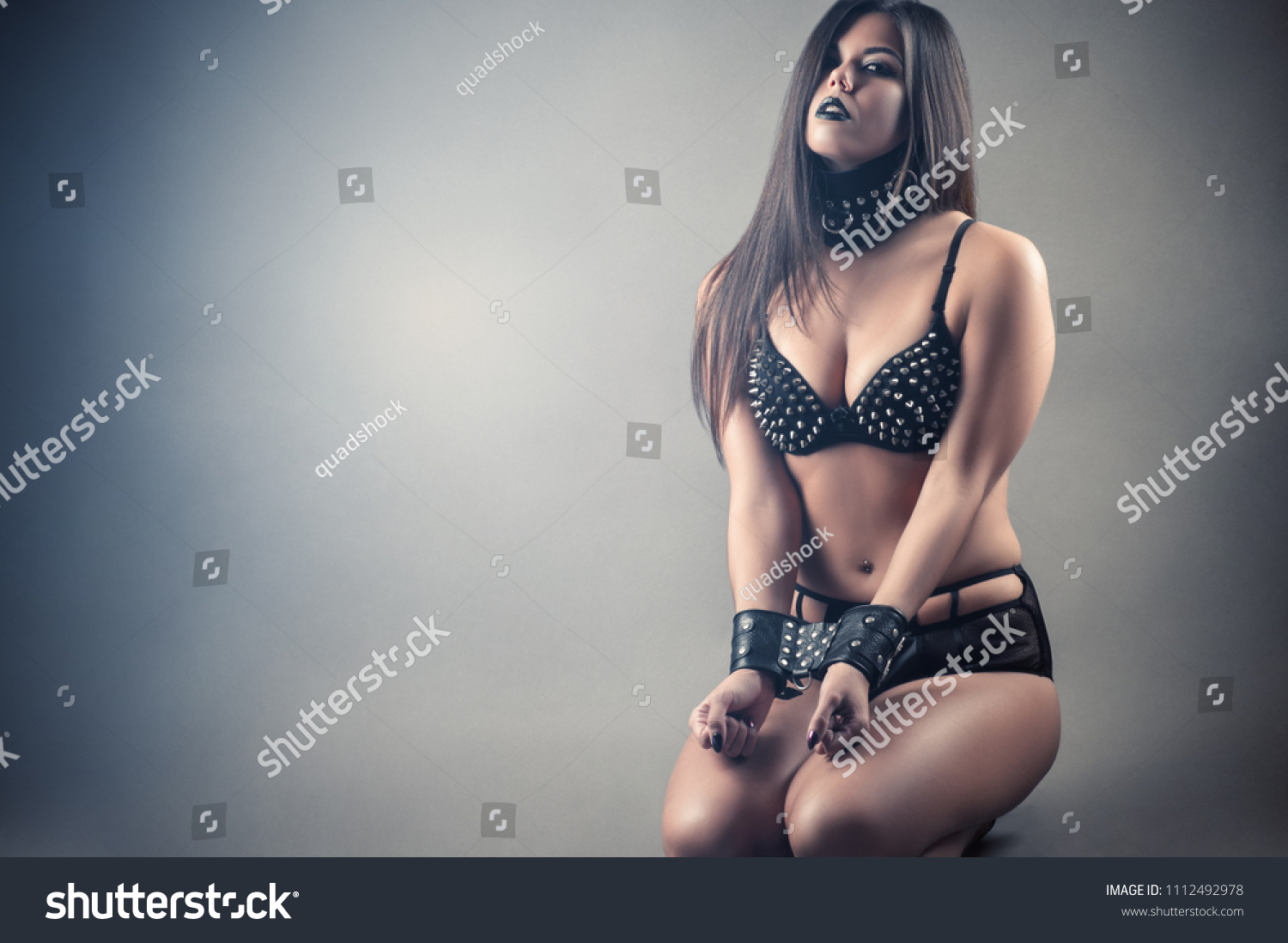 Beautiful Sexy Submissive Slave Woman Kneeling Stock Photo Shutterstock