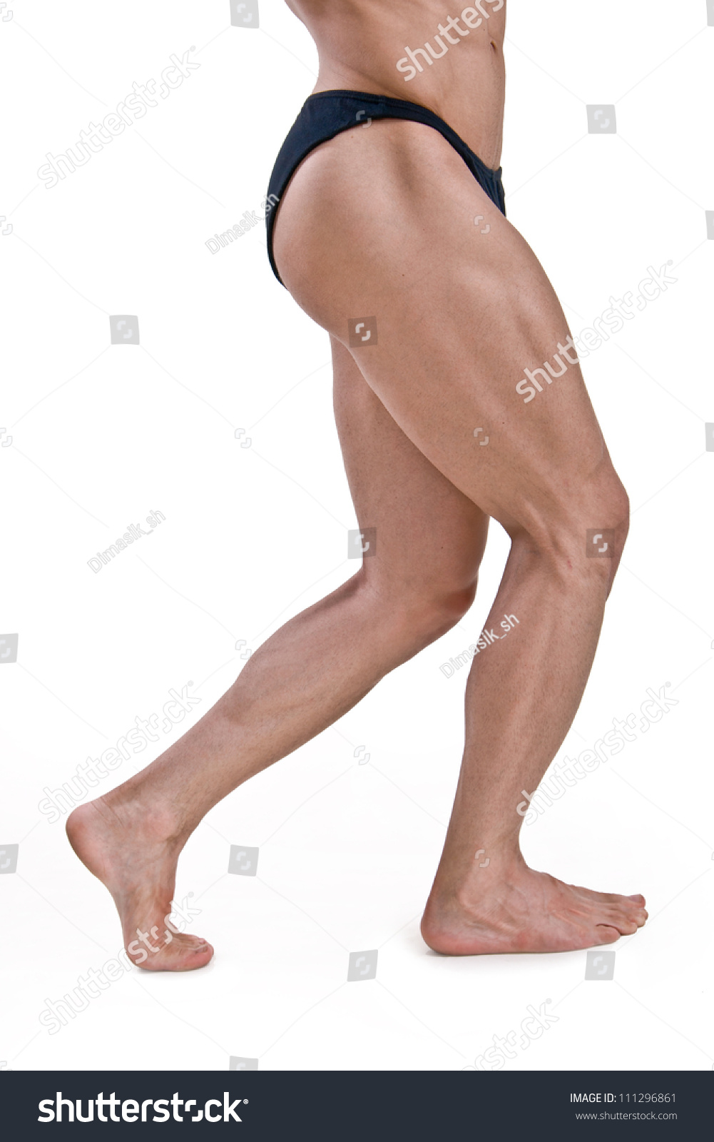 Muscled Legs Male Athletic Model On Stock Photo 111296861 Shutterstock