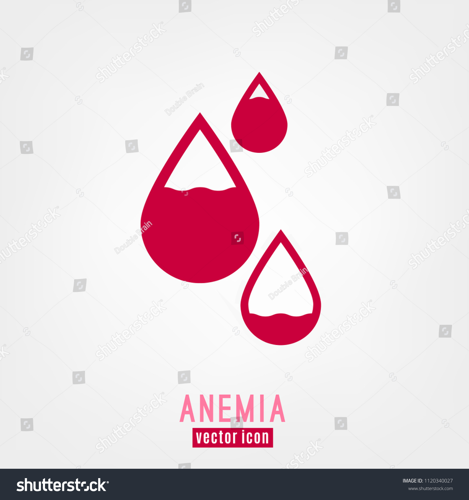 Anemia Hemophilia Icon Drop Shapes Blood Stock Vector Royalty Free