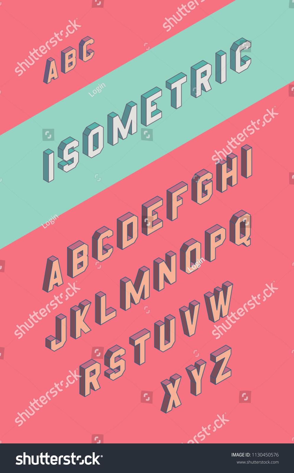 D Isometric Alphabet Vector Font Z Shutterstock