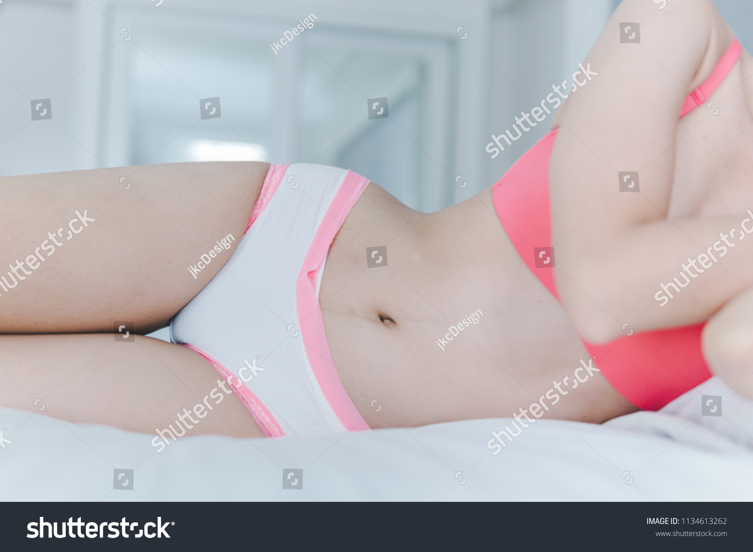 Sexy Beautiful Brunette Woman Big Boobs Stock Photo