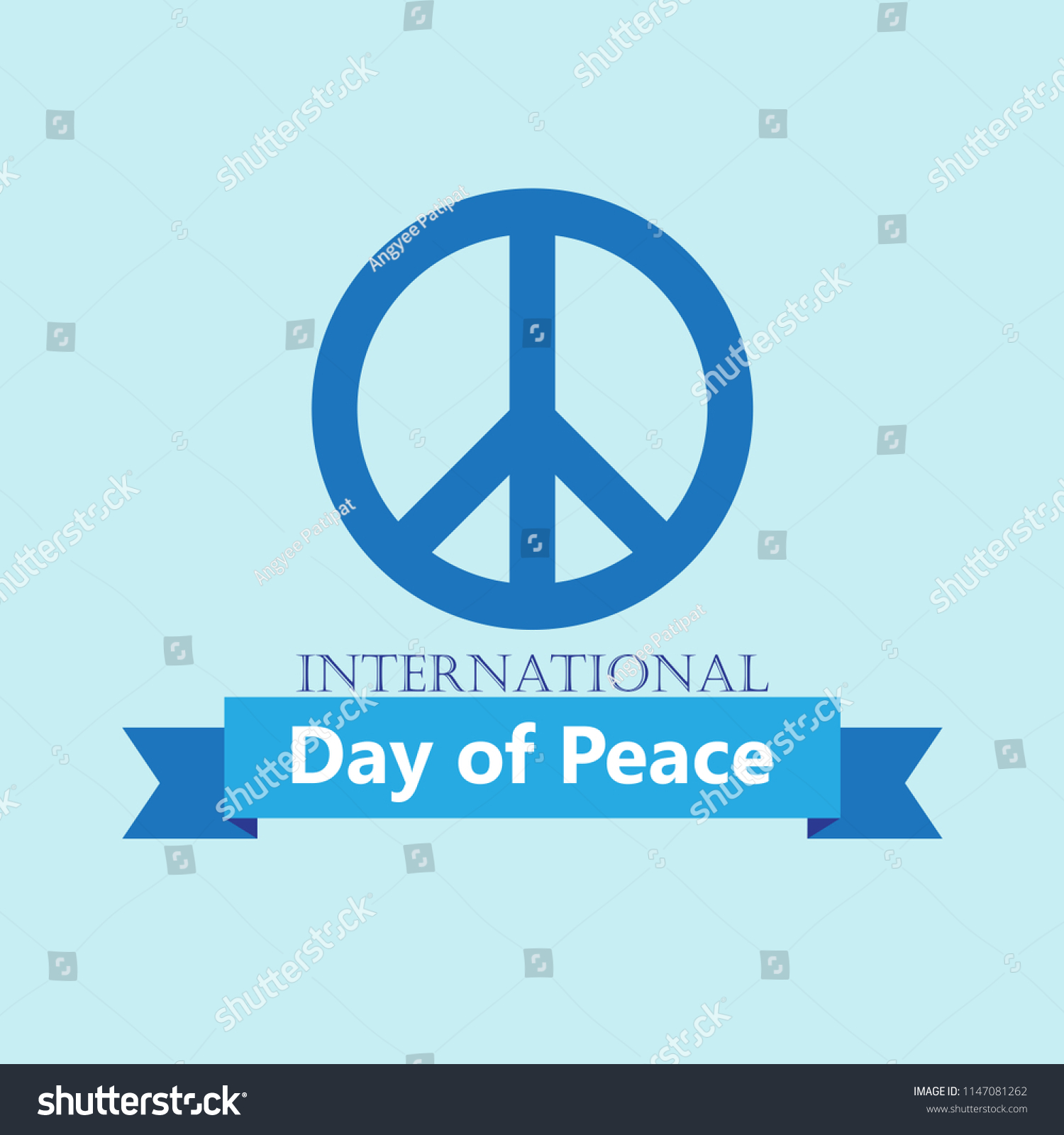 Vector Illustration International Day Peace Poster Stock Vector