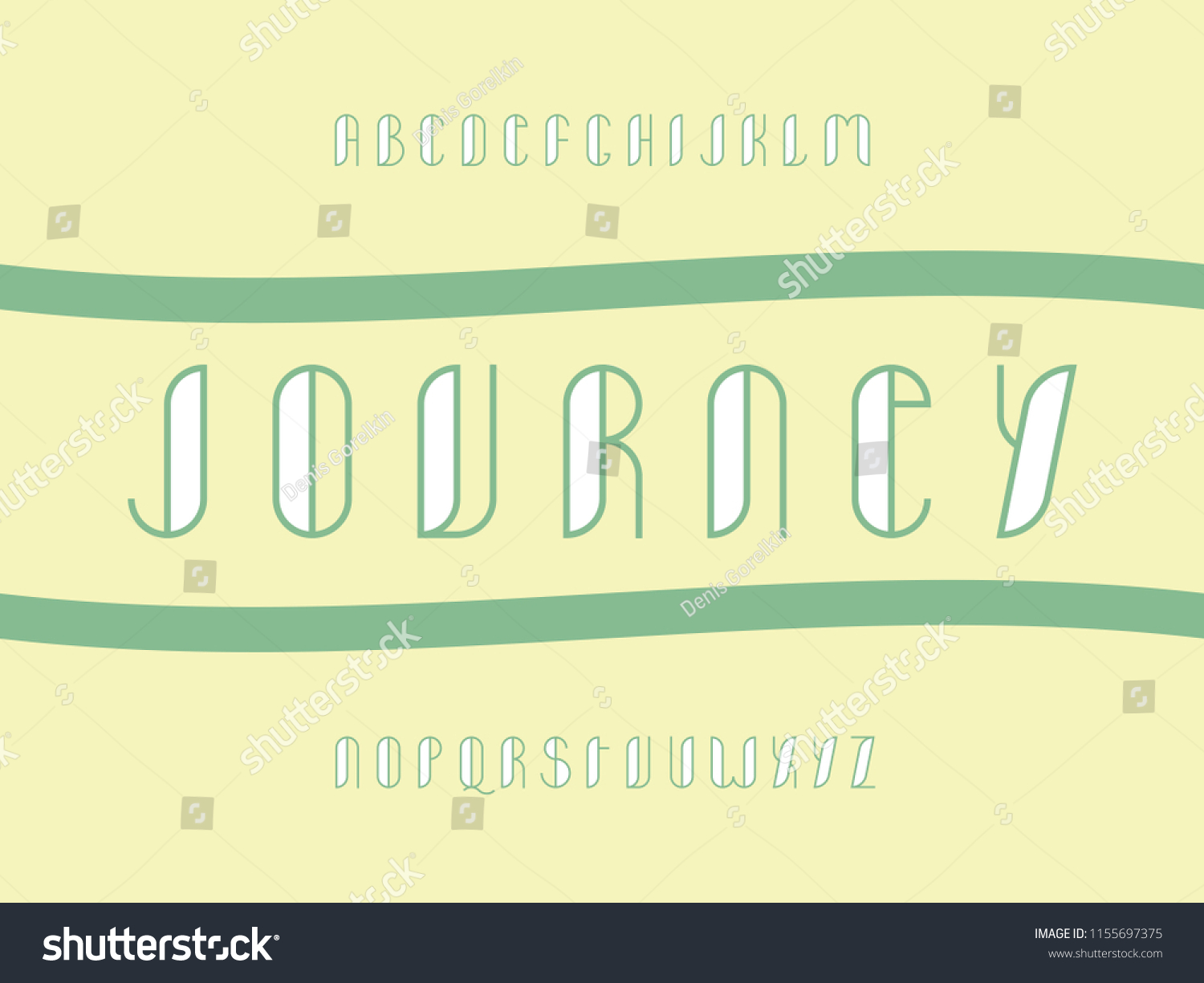 Journey Font Vector Alphabet Letters Typeface