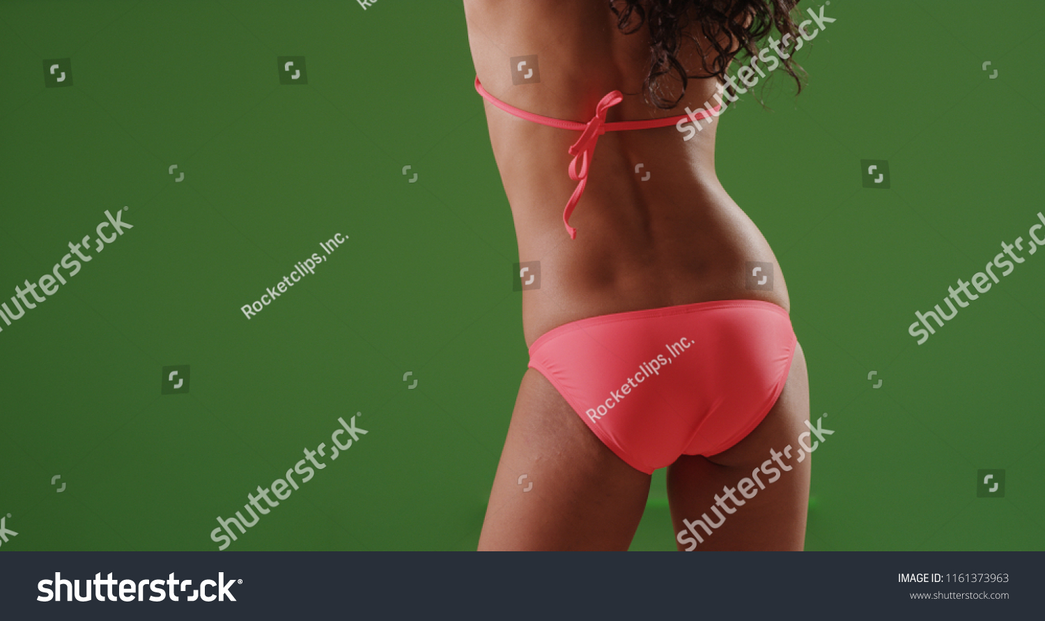 Rear View Fit Woman Bikini Swimsuit Stock Photo 1161373963 Shutterstock