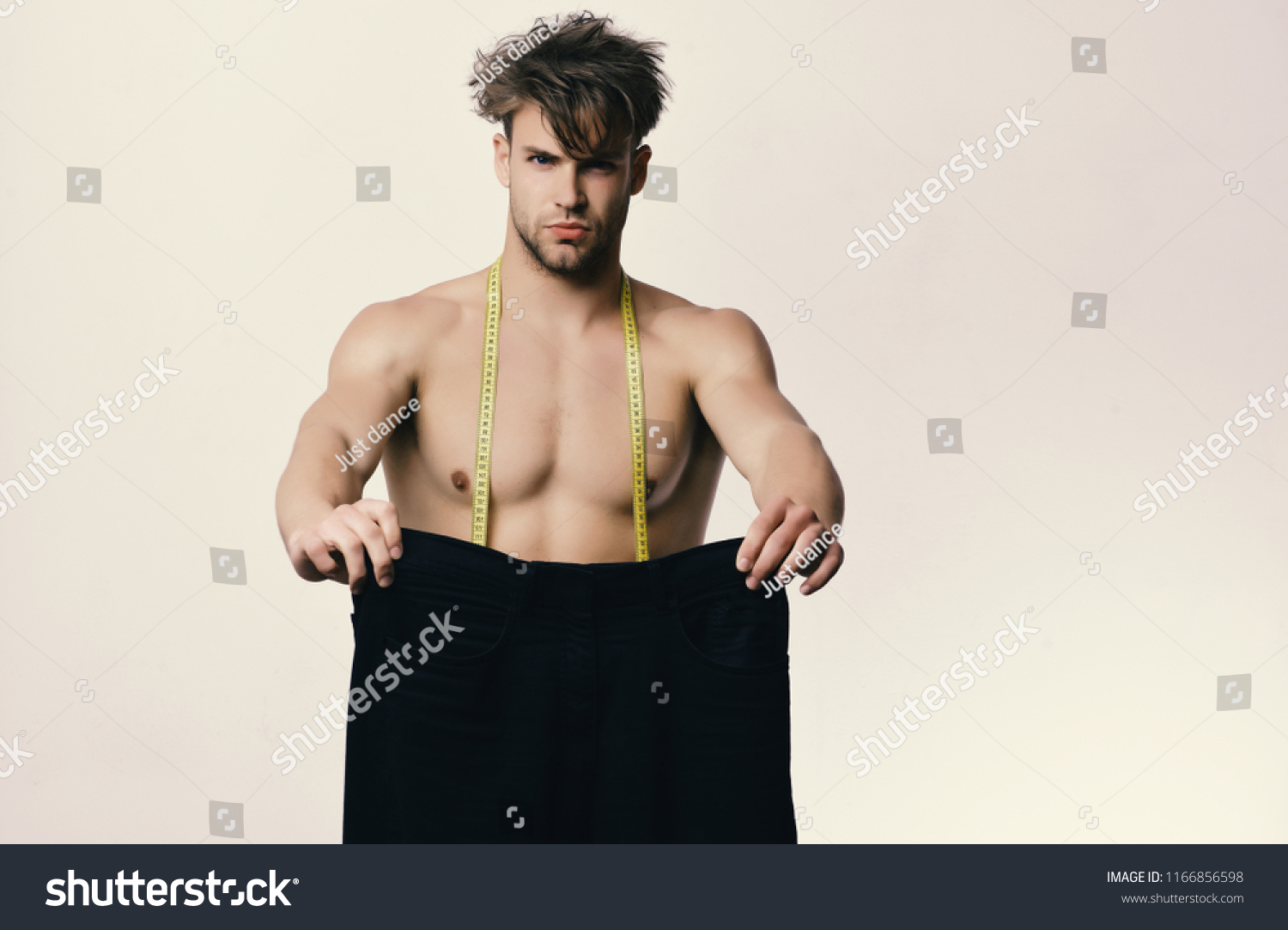 Athlete Messy Hair Half Naked Torso Stock Photo 1166856598 Shutterstock