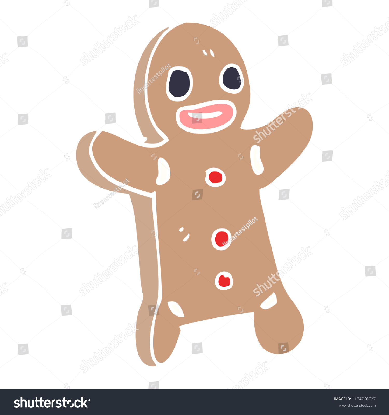 Cartoon Doodle Gingerbread Man Stock Vector Royalty Free