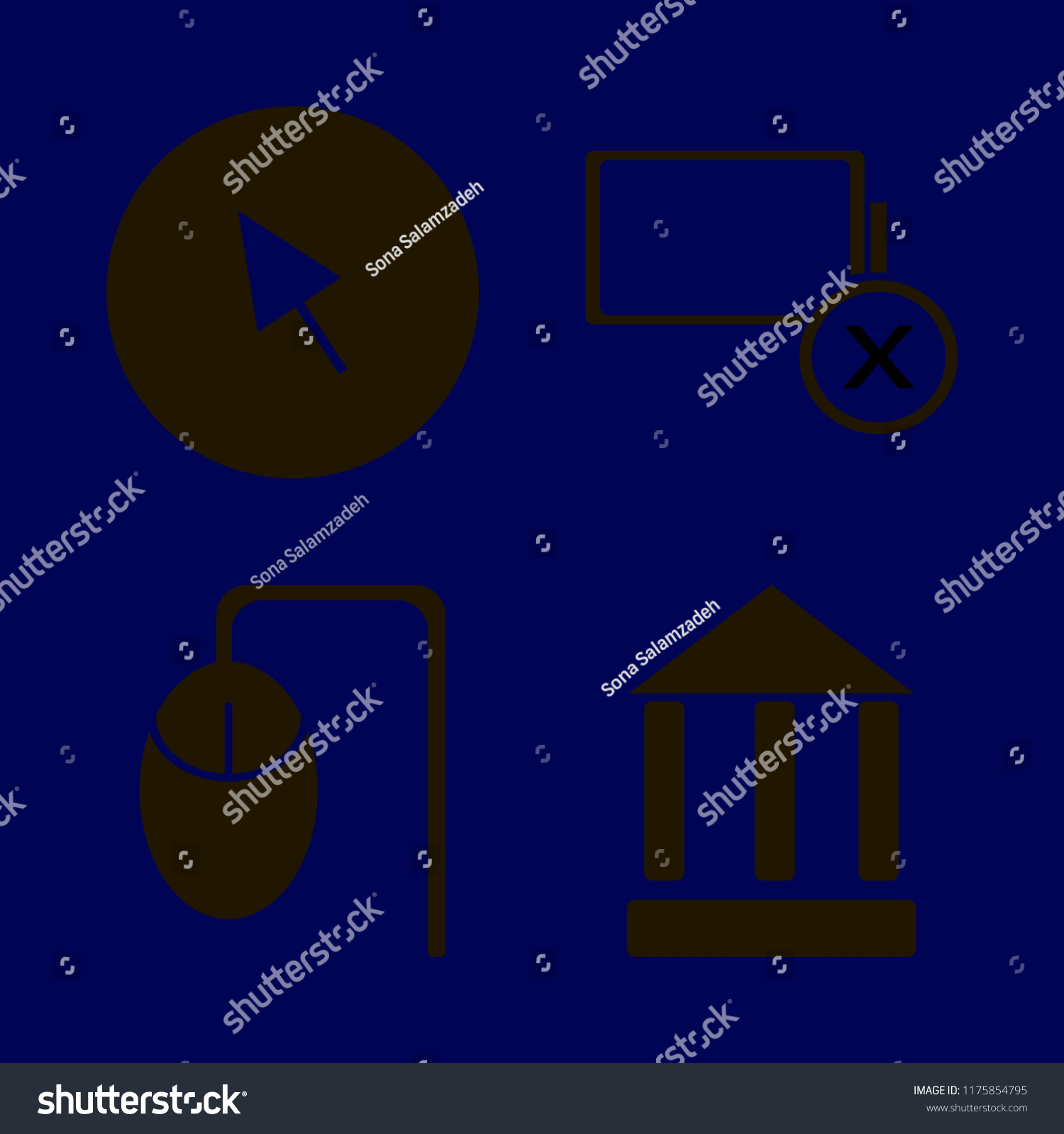 Connection Vector Icons Set Cursor Bank Stock Vector Royalty Free