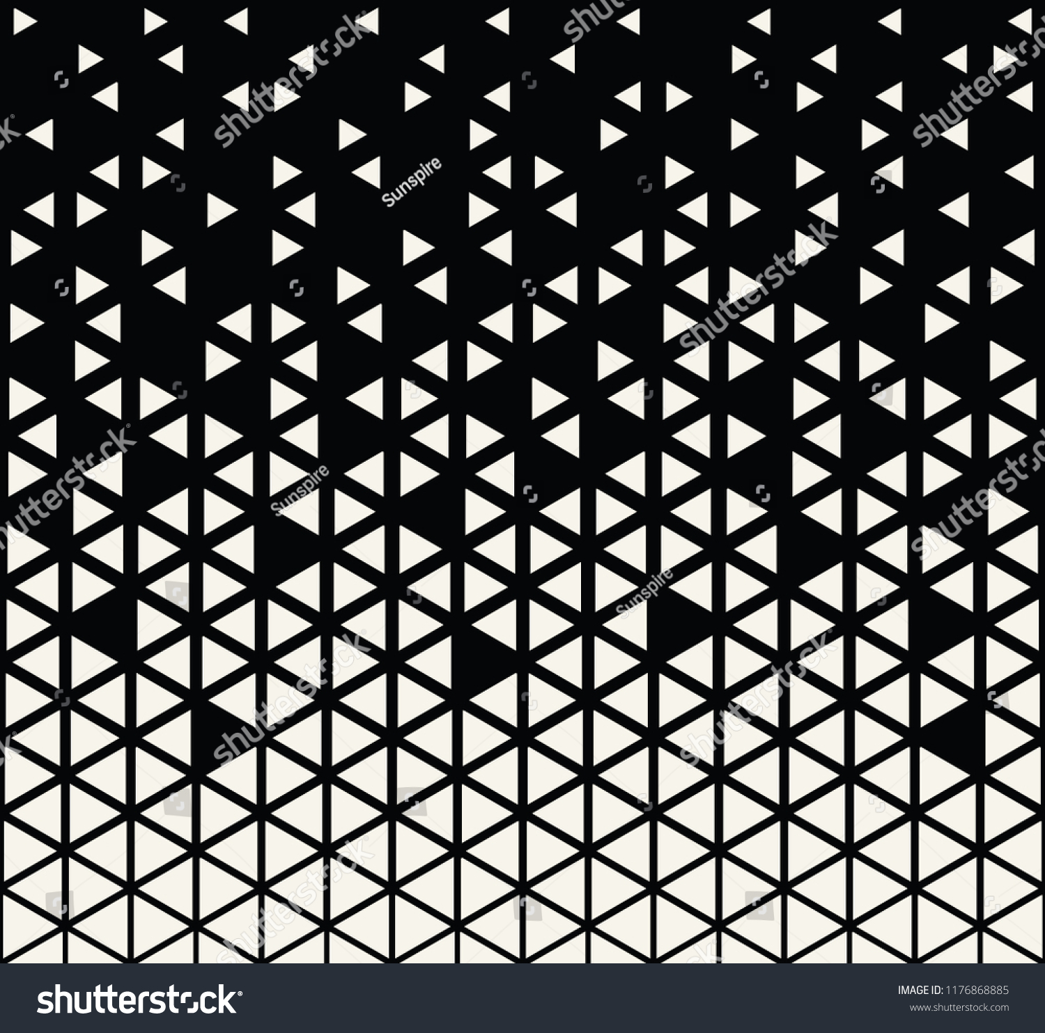 Abstract Seamless Geometric Triangle Pattern Vector Stock Vector