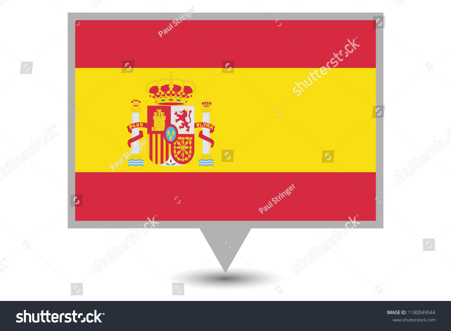 Illustrated Country Flag Spain Stock Vector Royalty Free