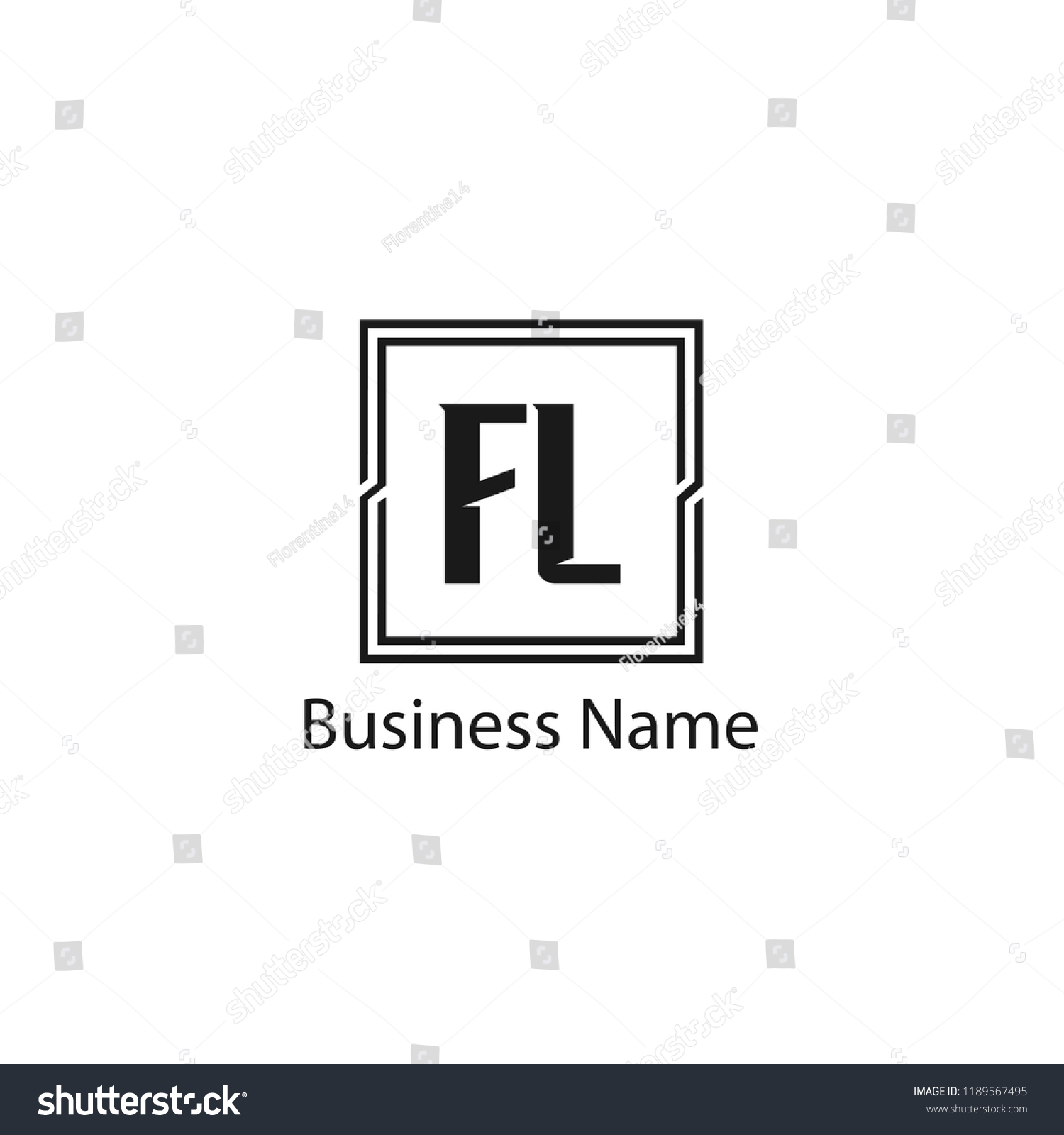 Initial Letter Fl Logo Template Design Stock Vector Royalty Free