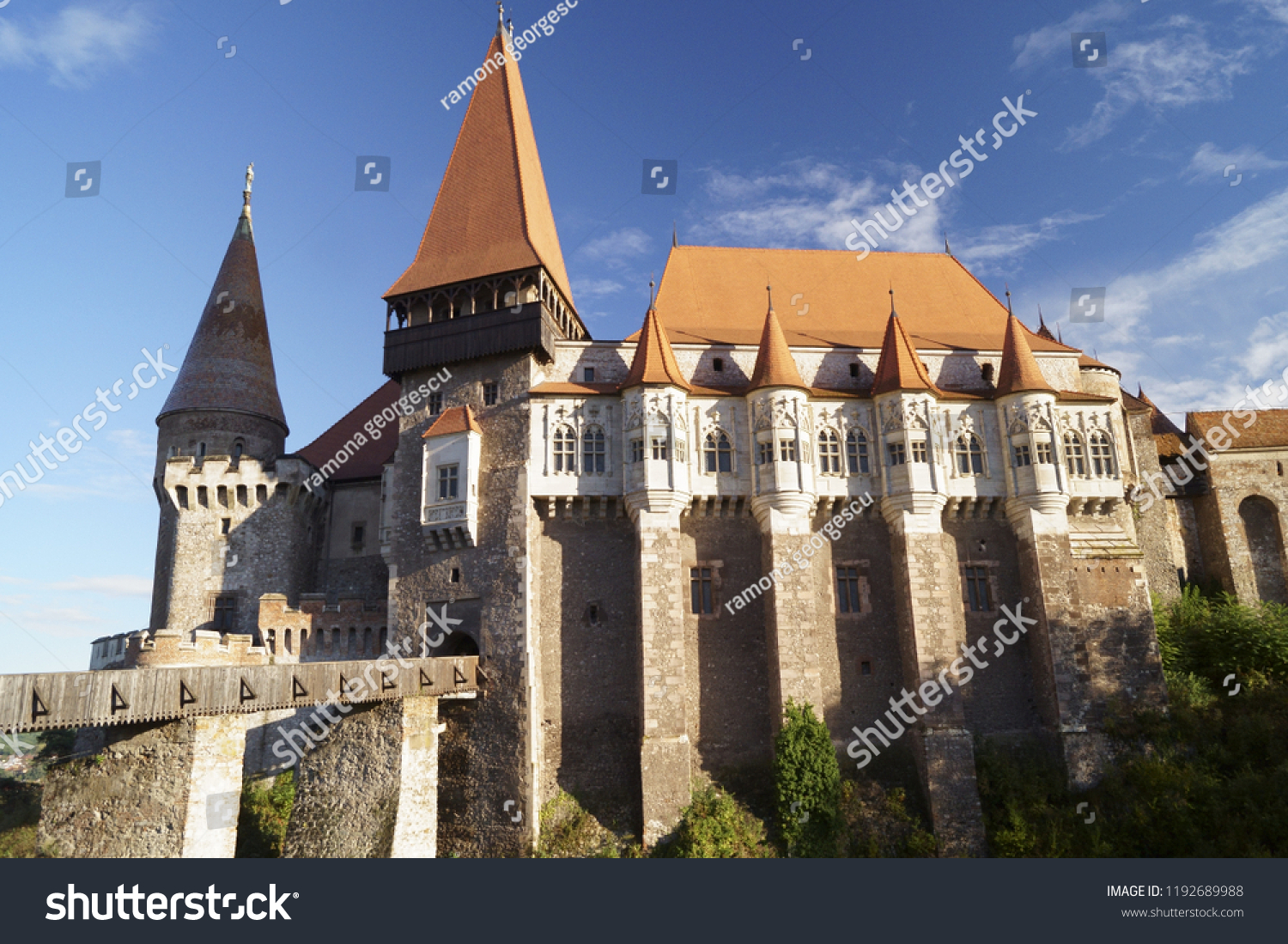 Corvin Castle Hunyadi Castle Castelul Corvinilor Stock Photo